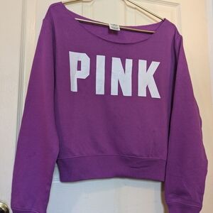 PINK Victoria's Secret Women's Bold Purple Crew Neck Sweater